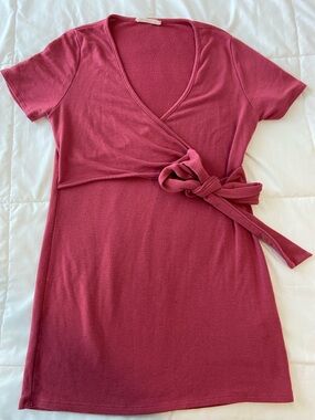 PinkBlush nursing top, Wrap-Style in Deep Rose